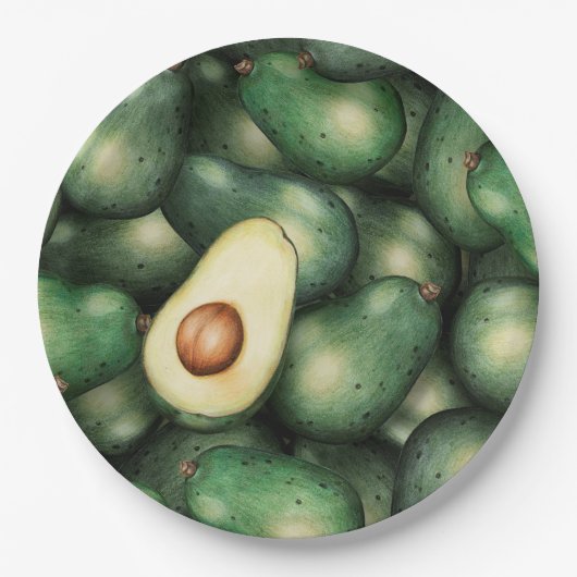 Avocado Papieren Bordje (Voorkant)