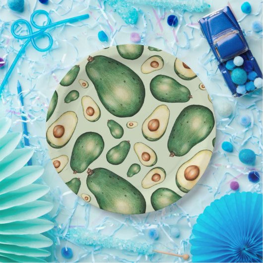 Avocado Papieren Bordje (Feest)