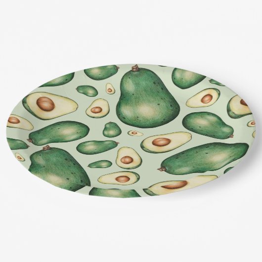 Avocado Papieren Bordje (Gekanteld)