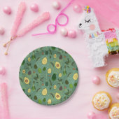Avocado Party Pattern Papieren Bordje (Feest)