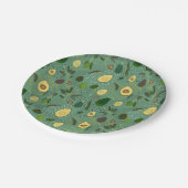 Avocado Party Pattern Papieren Bordje (Gekanteld)