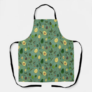 Avocado Party Pattern Schort