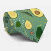 Avocado Party Pattern Stropdas (Opgerold)