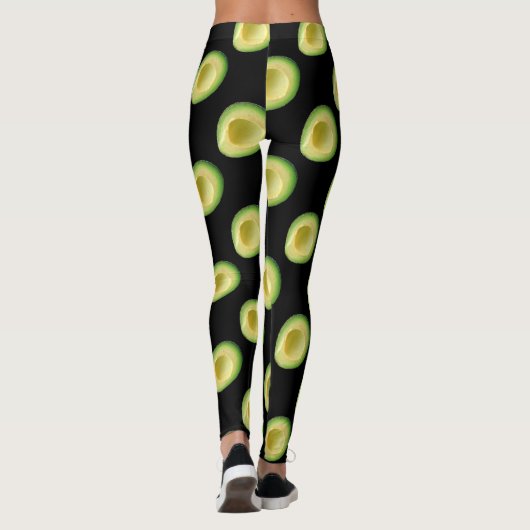 Avocado Party Zwart 4Lola Leggings (Achterkant)