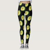 Avocado Party Zwart 4Lola Leggings (Voorkant)