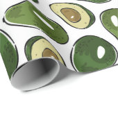 Avocado-patroon Cadeaupapier (Rol Hoek)