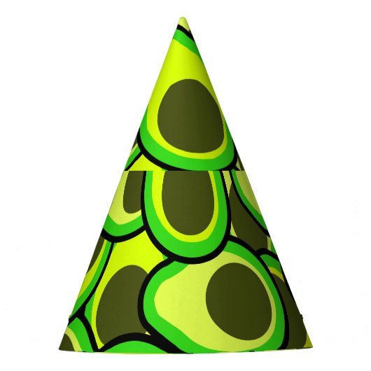 avocado-patroon feesthoedjes (Voorkant)