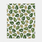 Avocado-patroon Fleece Deken (Voorkant)