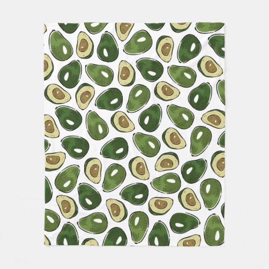Avocado-patroon Fleece Deken (Voorkant)