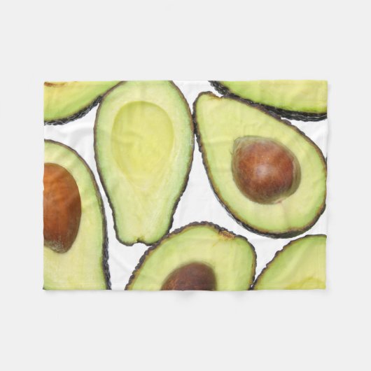 Avocado Patroon Fleece Deken (Voorkant (Horizontaal))