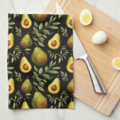 Avocado Patroon Gepersonaliseerde keuken Theedoek (Quarter Fold)
