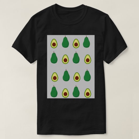 Avocado patroon licht grijs t-shirt (Design voorkant)