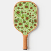 Avocado patroon met monogram pickleball paddle (Achterkant)