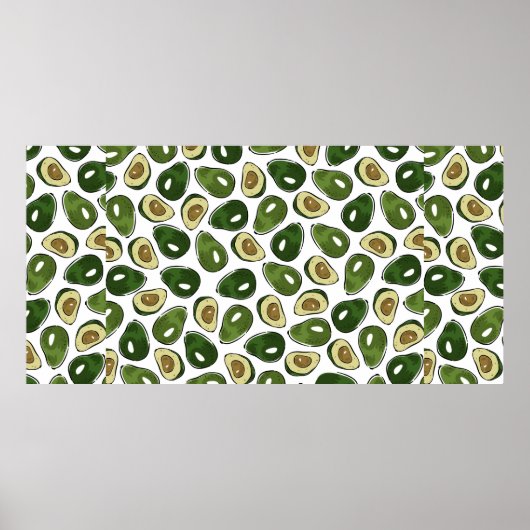 Avocado-patroon Poster (Voorkant)