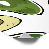 Avocado-patroon Poster (Hoek)