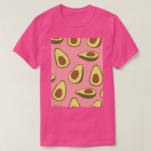  avocado-patroon t-shirt (Design voorkant)