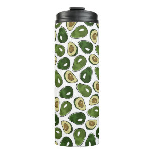 Avocado-patroon Thermosbeker