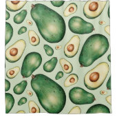 Avocado Pattern Douchegordijn (Voorkant)