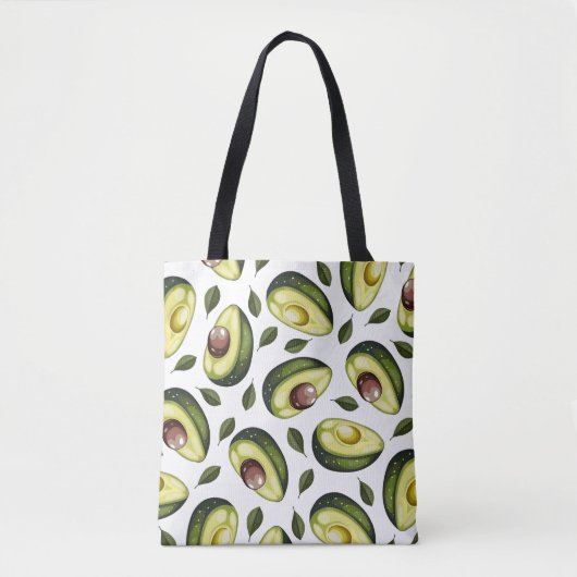Avocado Pattern Green Tote Bag (Voorkant)