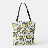 Avocado Pattern Green Tote Bag (Achterkant)