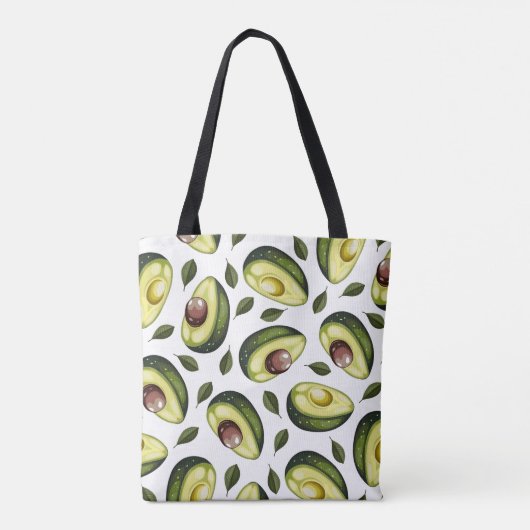 Avocado Pattern Green Tote Bag (Achterkant)