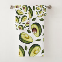 Avocado Pattern Green White