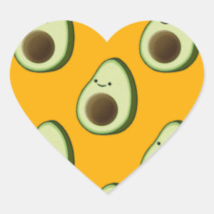 Avocado Pattern Hart Sticker