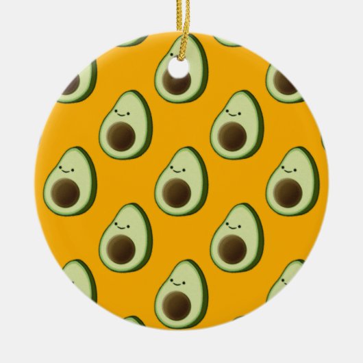 Avocado Pattern Keramisch Ornament (Voorkant)