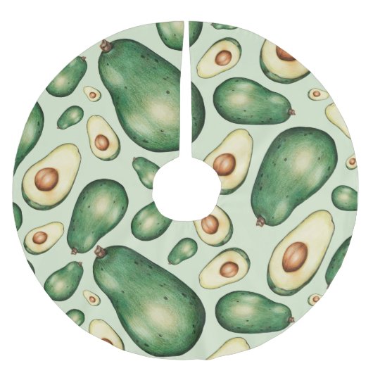 Avocado Pattern Kerstboom Rok (Voorkant)