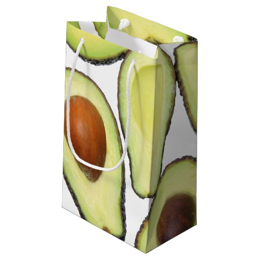 Avocado Pattern Klein Cadeauzakje (Achterkant Gekanteld)
