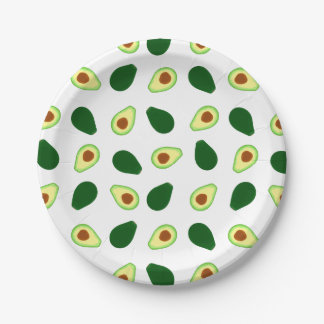 Avocado Pattern Print Paper Borden Papieren Bordje