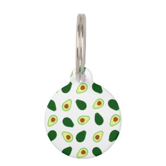 Avocado Pattern Print Pet ID Tag Huisdierpenning