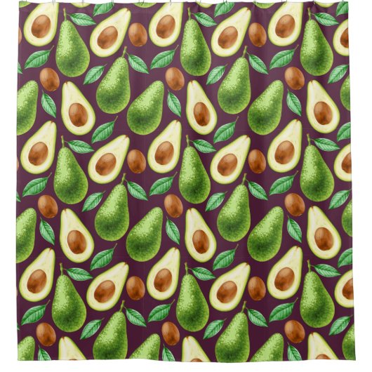 Avocado Pattern Shower Curtain Douchegordijn (Voorkant)