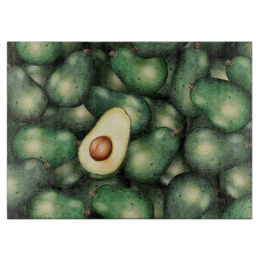 Avocado Pattern Snijplank (Voorkant)