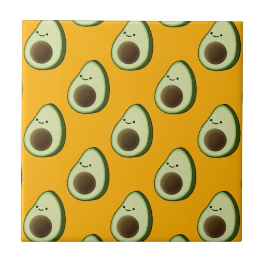 Avocado Pattern Tegeltje (Voorkant)