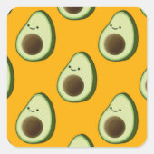 Avocado Pattern Vierkante Sticker (Voorkant)