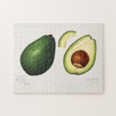 Avocado (Persea) — Waterverf van fruit Legpuzzel (Horizontaal)