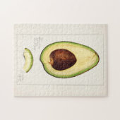 Avocado (Persea) Waterverf van fruit Painting Jigz Legpuzzel (Horizontaal)
