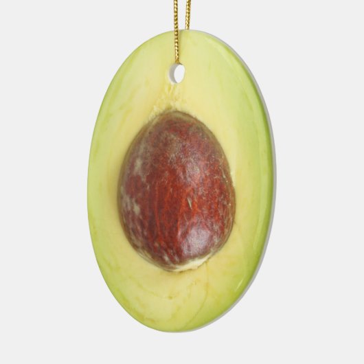 avocado-pit keramisch ornament (Links)