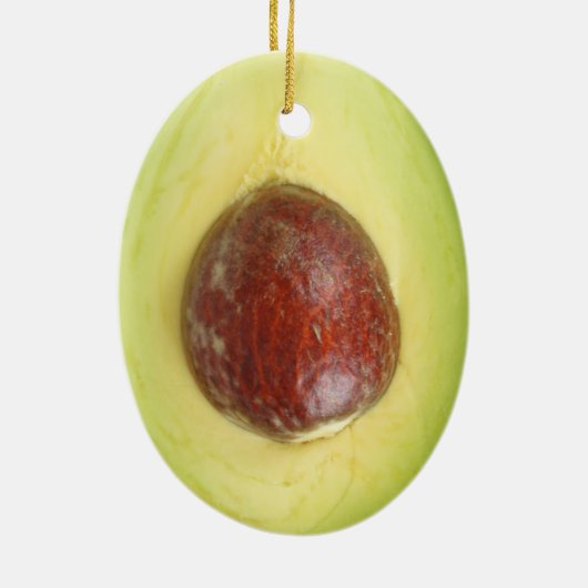 avocado-pit keramisch ornament (Achterkant)