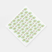 Avocado Pits Slices Fruit Hand Drawn Pattern Servet (Hoek)