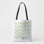 Avocado Pits Slices Fruit Hand Drawn Pattern Tote Bag (Voorkant)