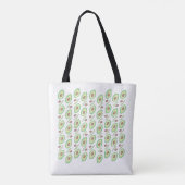 Avocado Pits Slices Fruit Hand Drawn Pattern Tote Bag (Achterkant)