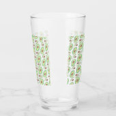 Avocado Pitten Plakken Fruit Hand Getekend Patroon Glas (Links)