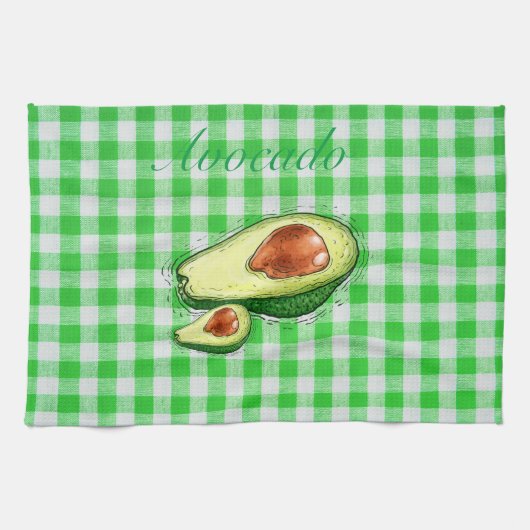 Avocado plaid Kitchen Towels Theedoek (Horizontaal)