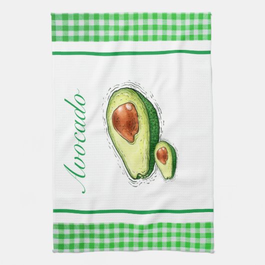 Avocado plaid Kitchen Towels Theedoek (Verticaal)