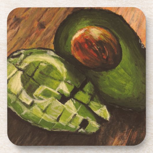 Avocado Plastic Onderzetters (Voorkant)