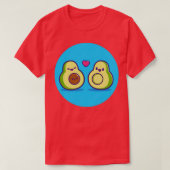Avocado plush avocado-paar t-shirt (Design voorkant)