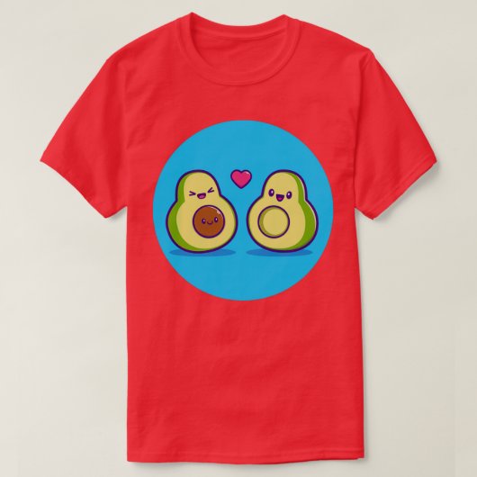 Avocado plush avocado-paar t-shirt (Design voorkant)