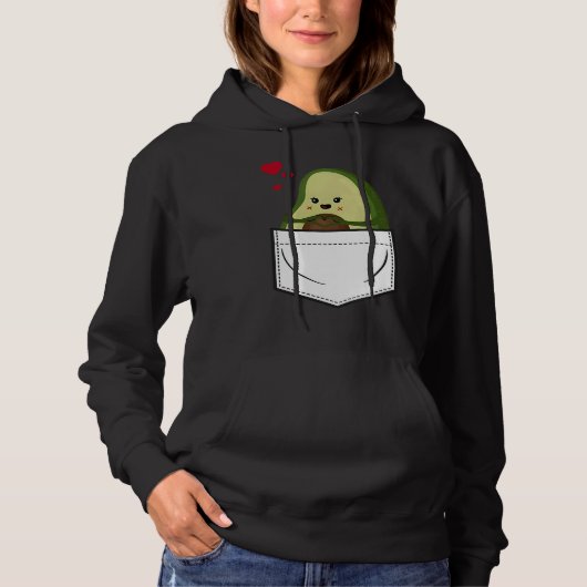 Avocado Pocket Eating Vegan Fruit Avocado Hoodie (Voorkant)